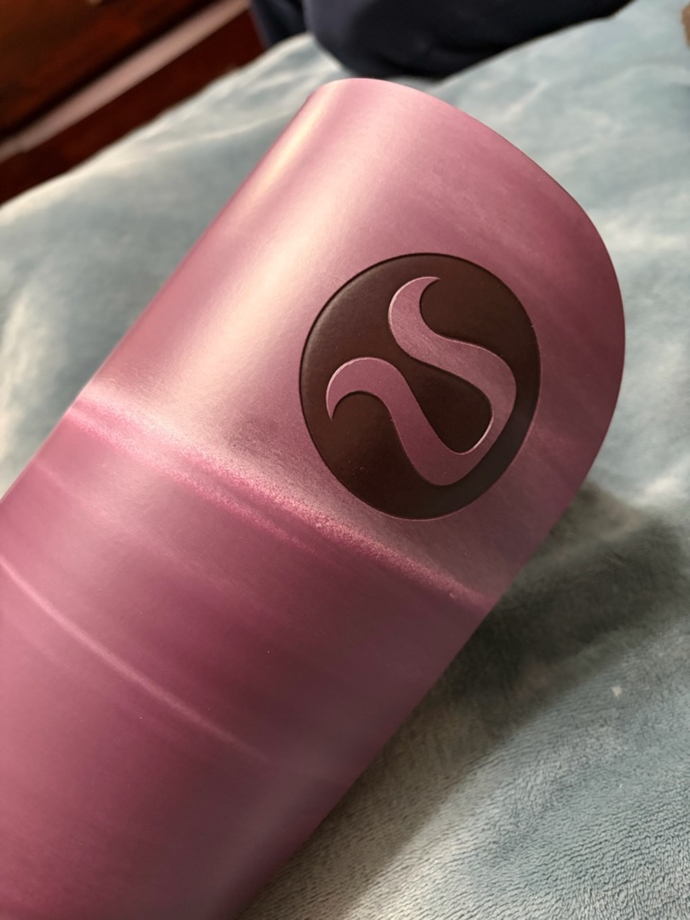 lululemon Purple and White 5mm Yoga Mat Tube